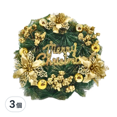 12吋金蔥花松針花圈 Set, 1組, 12/