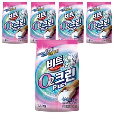 비트 O2 크린플러스 표백제, 5개, 1.4kg