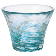 津輕 手作夏樁清酒杯 60ml, 1個, 透明綠色