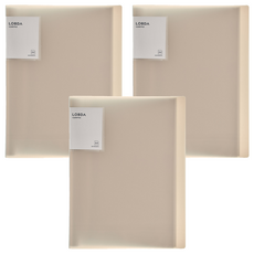 lobda 40頁A4透明文件夾, 泥灰色, 3個