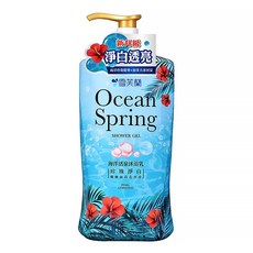 雪芙蘭 海洋活泉沐浴乳 珍珠淨白, 高效保濕效果, 優雅海島花卉香, 1L, 1瓶