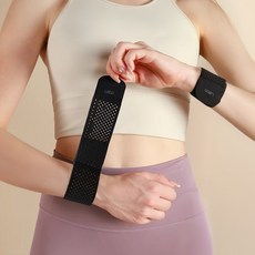 Leto 修身護腕 薄手腕健身帶, 黑色, 2個