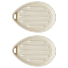 HIKARI 日光生活 瀝水皂台, 米白色, 2個