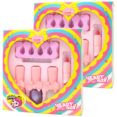 粉紅公主粉紅心形化妝盒, 心形C套裝, 2組