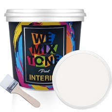 WEMIXTONE INTERIOR 수성 페인트 1L + 붓, WMT0011P01 + 랜덤 발송, 1세트