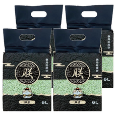 朕 御用豆腐砂 絕佳凝結力, 綠茶, 6L, 4包