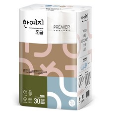 Hanyeji Premier3層捲筒衛生紙, 27m, 30捲, 1袋