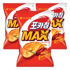 포카칩 MAX 레드 스파이시, 60g, 3개