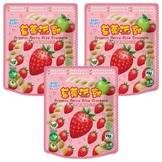 BABY SECRET 寶寶的秘密 有機草莓蘋果米餅 25g 台灣產, 草莓 + 蘋果, 3包