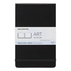 MOLESKINE 美術水彩畫本 黑色 大號, A5, 1個, 60張