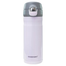 GOZENBO 御膳坊 馬卡龍彈蓋玻璃杯, 馬卡龍 粉紫色, 300ml, 1個