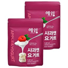 韓爸田園日記 蘋果優格餅乾, 6M+寶寶零食, 含50%水果果粒, 急速冷凍乾燥技術, 蘋果, 16g, 2包