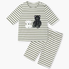 Uni FRIend 童款小狗小熊7分袖上衣長褲組