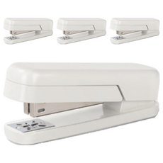 델리 투톤 파스텔 360도 회전 둥근코 스테이플러 33호심 TA304, 화이트, 4개