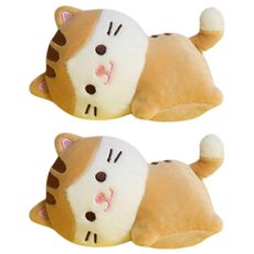 MOCHITOWN 可愛虎斑貓造型可微波小麥熱敷袋, 2個