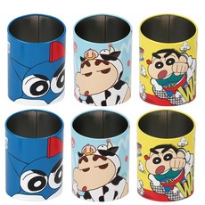 베스틴 짱구 원형 사선펜컵, 랜덤 발송, 6개입