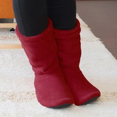 NuKME 時尚居家保暖靴, 22.5~24.5cm, 葡萄紅