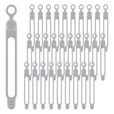 Beurrureikeu 多用途電線整理夾, 灰色, 36個