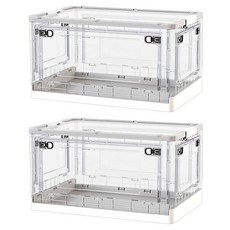 BangJiaShi 幫家適 折疊收納箱五開門, 透白色, 2個