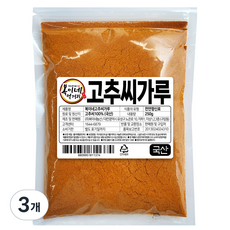 복이네먹거리 국산 고추씨가루, 250g, 3개
