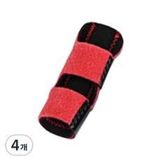 칼라 손가락 보호대 레드, 4개