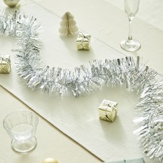 크리스마스 모루 장식 가랜드 베이직, 실버, 1개
