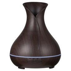 花瓶香氛水氧機 550ml 7種舒緩LED燈光選項 定時器模式, CAAD0046B, 深色木紋