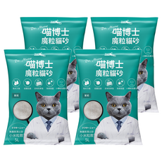 iCat 寵喵樂 喵博士 無塵澎潤土貓砂 小米粒款 5L (薰衣草/檸檬/茉莉), 4包