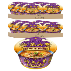 統一 滿漢大餐 珍味牛肉麵 187g, 12入