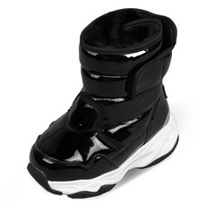 paperplaneskids 兒童款防寒漆皮靴