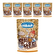 HBAF 바프 멸치 아몬드, 100g, 6개