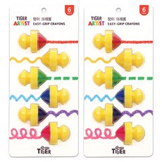 MY LITTLE TIGER Tiger陀螺蠟筆, 6色, 2個
