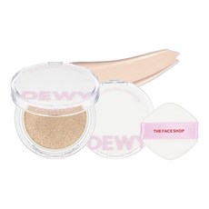 THE FACE SHOP 菲詩小舖 Dewy Lasting水潤持久氣墊粉餅 12g, 1個, 201 Apricot Beige