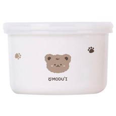 MODU'I BLUEMAMA 副食品分裝保鮮瓷碗 DC-B001-01 97 x 60mm 6個月以上, 250ml, 熊熊, 1個