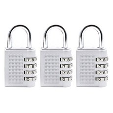 DADA 4碼密碼鎖 L號 銀色, 3個