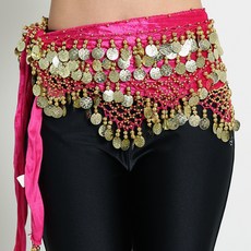 絲絨金幣成人肚皮舞臀巾, 粉紅色