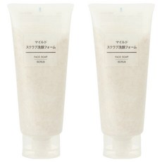 MUJI 無印良品 台灣公司貨 溫和去角質洗面乳, 200g, 2條