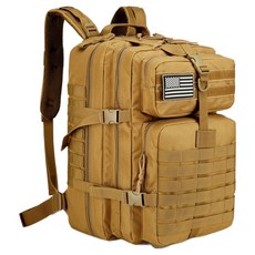 Spoholic 大容量露營登山軍規後背包 45L, 棕色