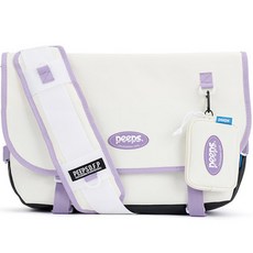 Phipps Above 斜挎包+瀕危動物徽章+登山扣+小袋, 象牙白(背包)+隨機出貨(徽章)