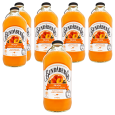 BUNDABERG 賓德寶 蜜桃風味氣泡飲, 375ml, 6瓶
