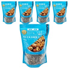 亦擇 純黑芝麻核桃脆片 全素食Vegan 低溫烘烤 非油炸, 250g, 5包