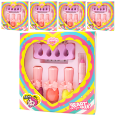 粉紅公主粉紅心形化妝盒, 心形A套裝, 5組