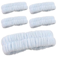 I-Course洗臉髮帶, 天藍色, 5個