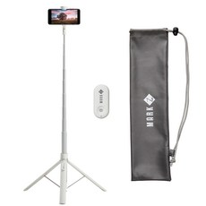 마크제트 원터치 인피니티 블루투스 셀카봉 삼각대 1.7M, 화이트, 1개