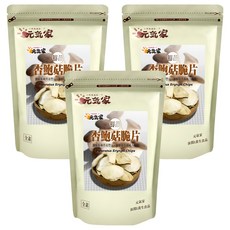 元氣家 杏鮑菇脆片 嚴選新鮮杏鮑菇製成 無添加色素及防腐劑, 100g, 3包