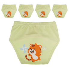 아가짱 유아용 프랜들리 배변훈련팬티, 연두색(호랑이), 5개