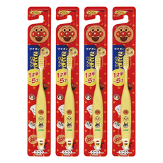 KODOMO 台灣公司貨 麵包超人牙刷 1.5-5歲, 顏色隨機, 4支, 1支