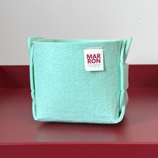 마롱즈 접이식 펠트 수납 바구니, 민트, 2개