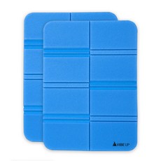 Vibe Up 便攜式超輕量折疊露營坐墊 2入, 藍色