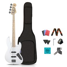 Xenon 입문용 재즈 베이스기타 JB-420, WH R, 로즈화이트 R, 1개